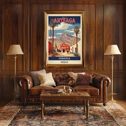 Arteaga Vintage Travel Advertisement with Heritage and Desert Travel Poster PosterGoat