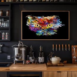 Artistic Cat Design for Animal Poster PosterGoat