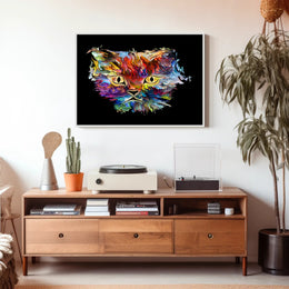 Artistic Cat Design for Animal Poster PosterGoat