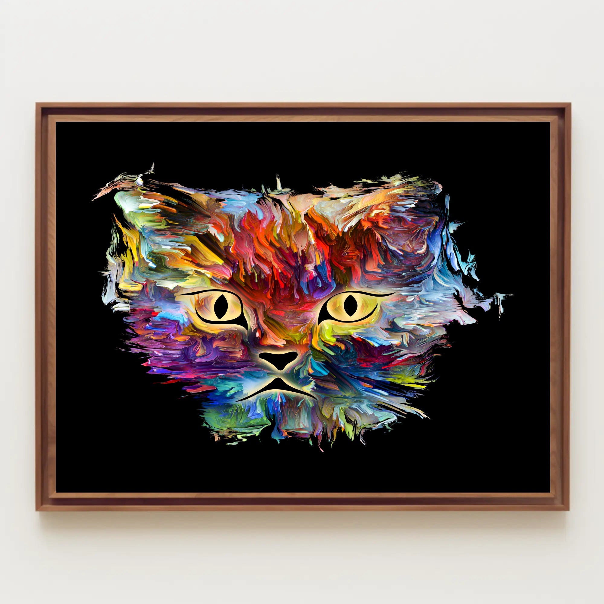 Artistic Cat Design for Animal Poster PosterGoat