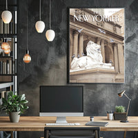 Artistic Depiction of Iconic New York Location Poster PosterGoat