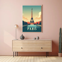 Artistic Eiffel Tower Paris Poster, Urban or Cityscape Poster PosterGoat