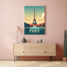 Artistic Eiffel Tower Paris Poster, Urban or Cityscape Poster PosterGoat