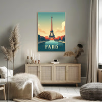 Artistic Eiffel Tower Paris Poster, Urban or Cityscape Poster PosterGoat