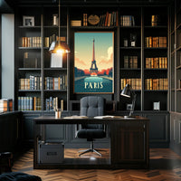 Artistic Eiffel Tower Paris Poster, Urban or Cityscape Poster PosterGoat