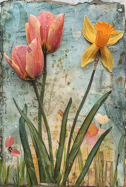 Artistic Floral Arrangement Vintage Artistic or Pop Culture Poster PosterGoat