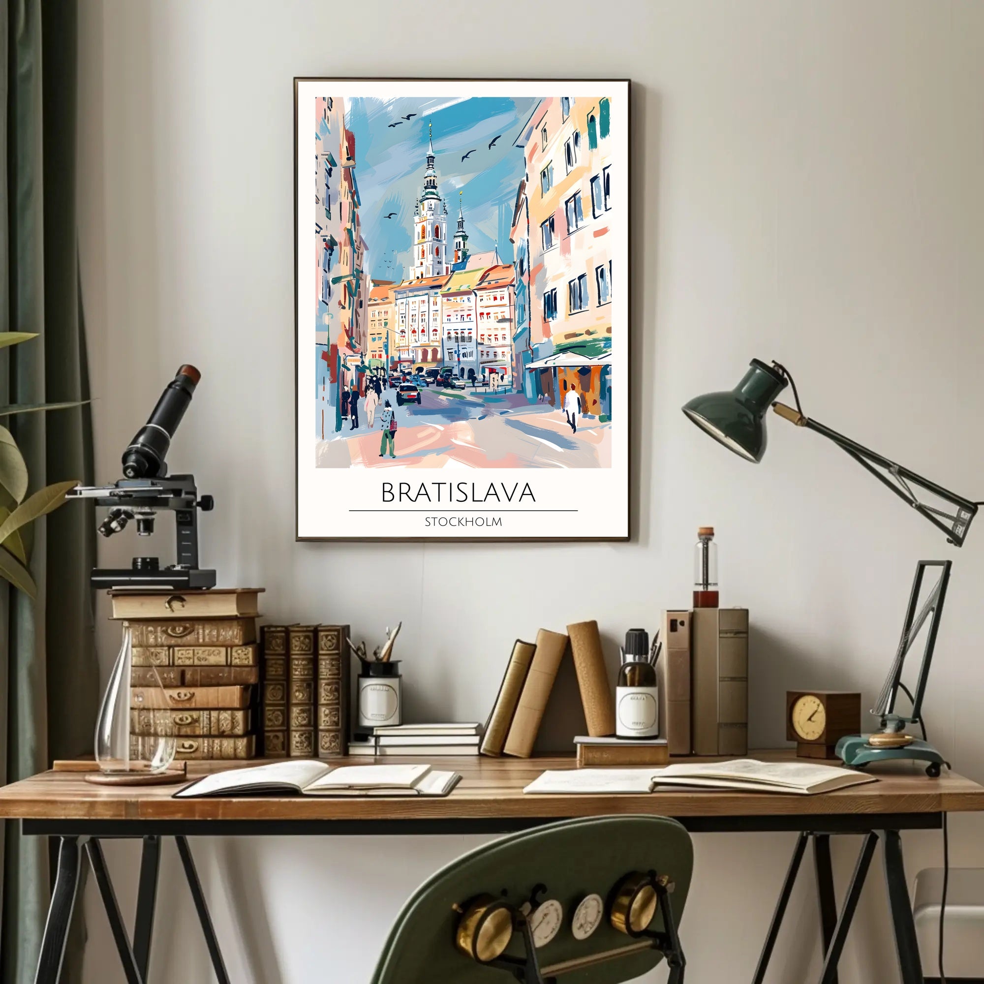 Artistic Impression of Bratislava Poster PosterGoat