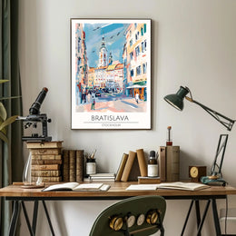 Artistic Impression of Bratislava Poster PosterGoat