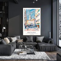 Artistic Impression of Bratislava Poster PosterGoat