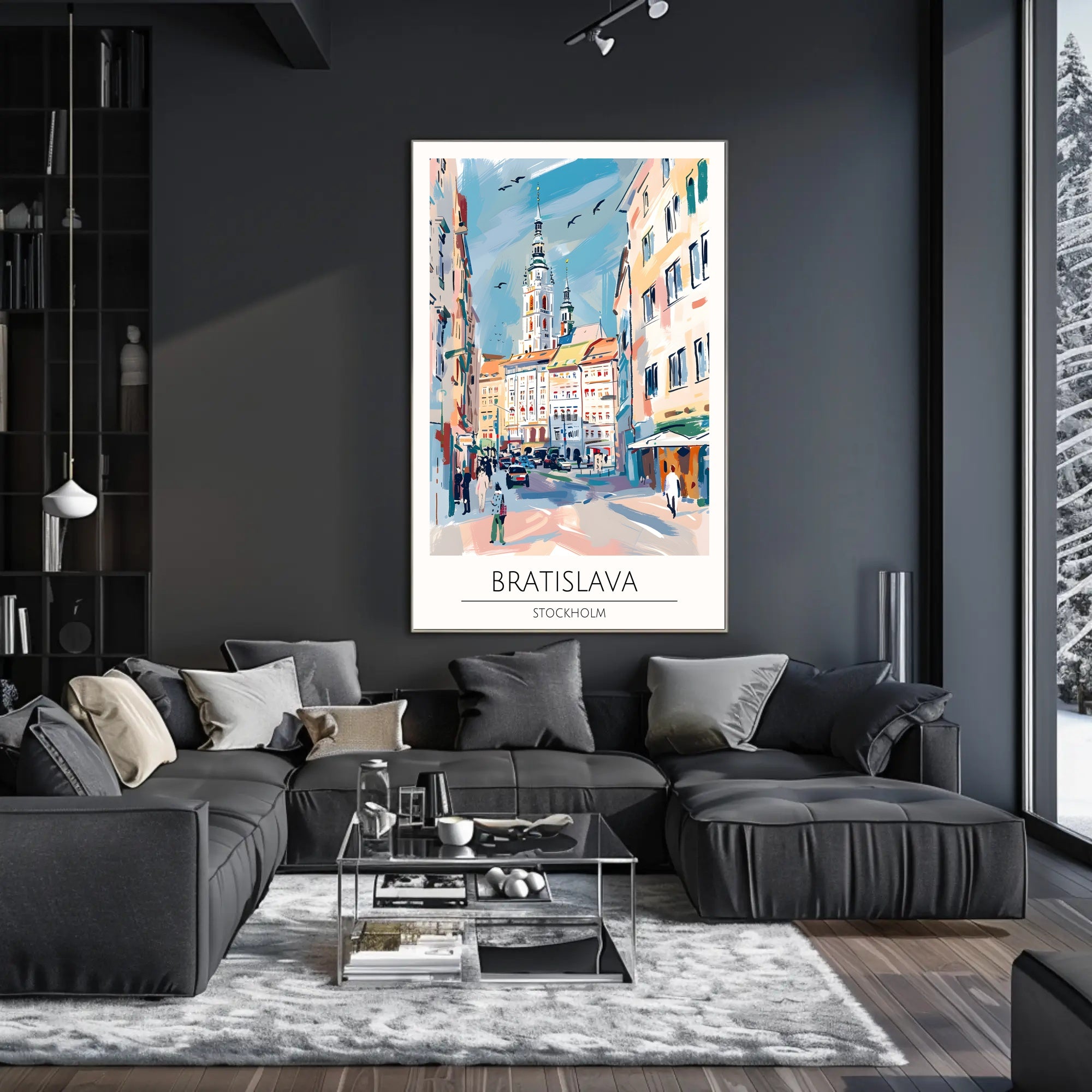 Artistic Impression of Bratislava Poster PosterGoat