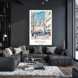 Artistic Impression of Bratislava Poster PosterGoat