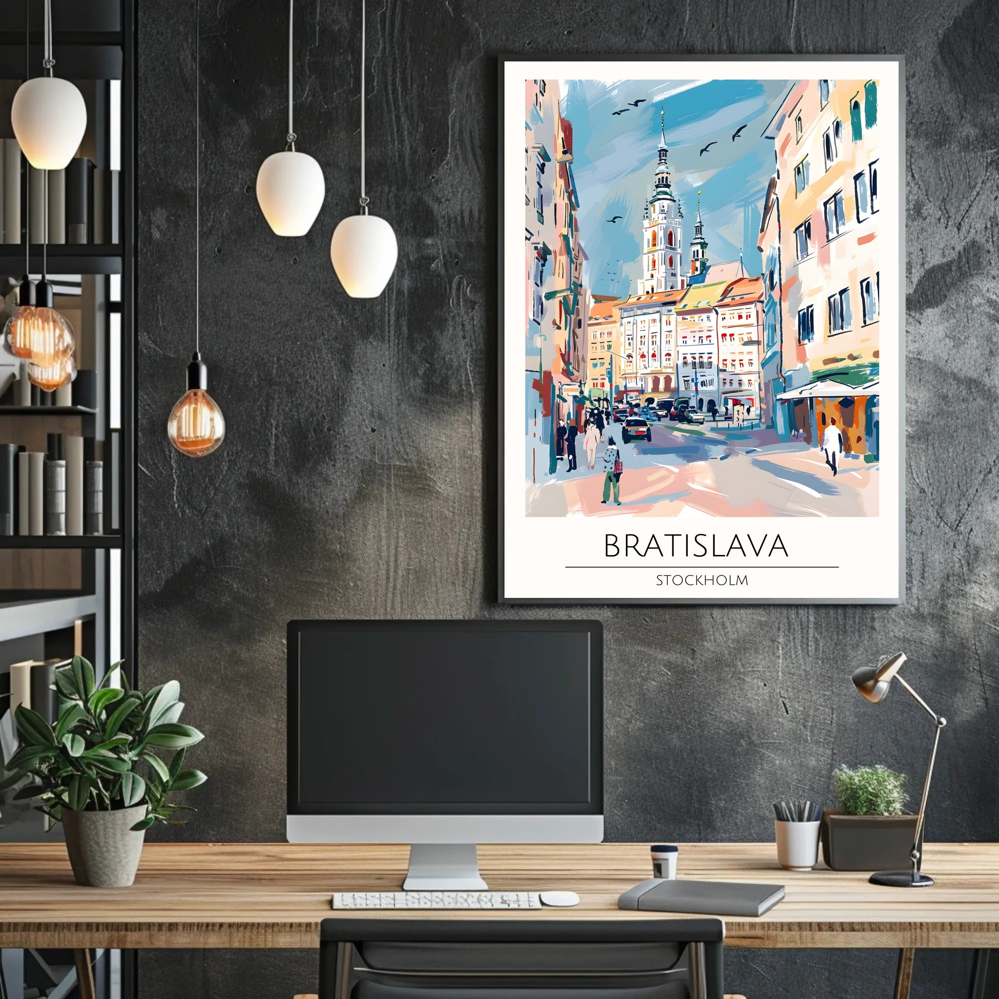 Artistic Impression of Bratislava Poster PosterGoat