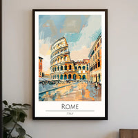 Artistic Impression of Rome Poster PosterGoat