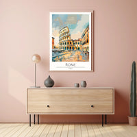 Artistic Impression of Rome Poster PosterGoat