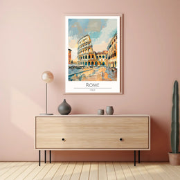 Artistic Impression of Rome Poster PosterGoat