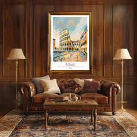 Artistic Impression of Rome Poster PosterGoat