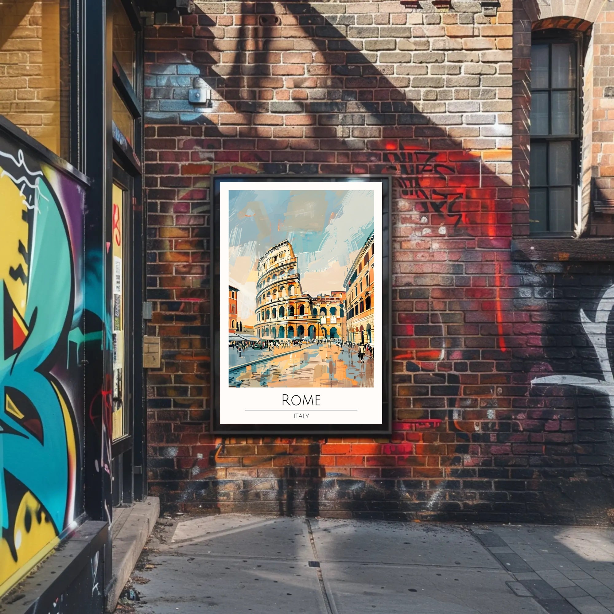 Artistic Impression of Rome Poster PosterGoat