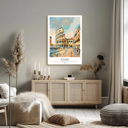 Artistic Impression of Rome Poster PosterGoat