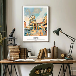 Artistic Impression of Rome Poster PosterGoat