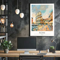 Artistic Impression of Rome Poster PosterGoat