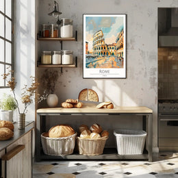 Artistic Impression of Rome Poster PosterGoat