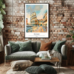 Artistic Impression of Rome Poster PosterGoat