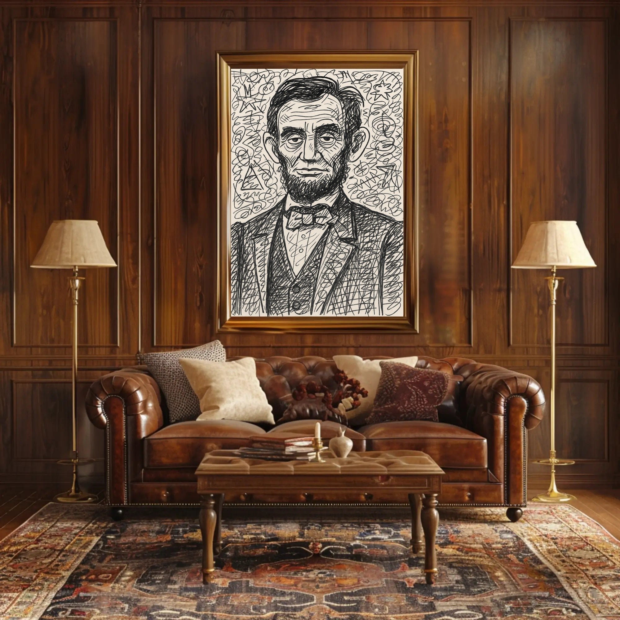 Artistic Portrait of a Historical Figure Poster PosterGoat