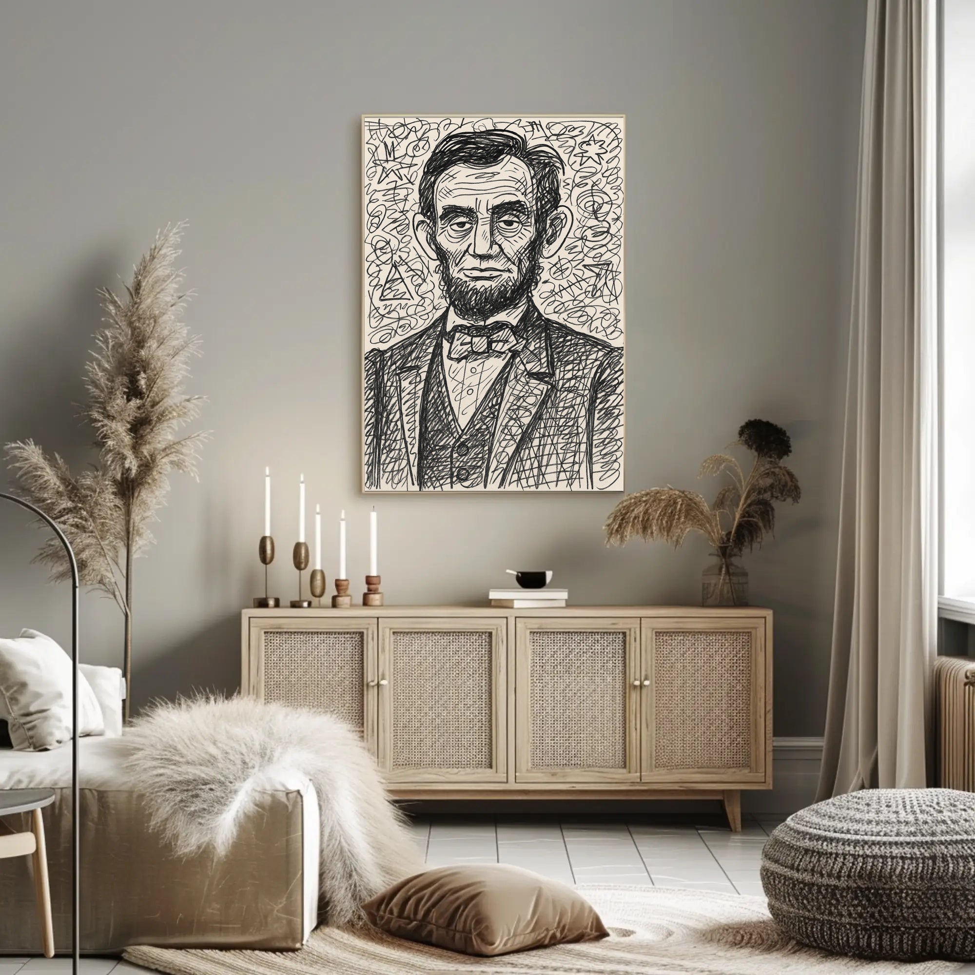 Artistic Portrait of a Historical Figure Poster PosterGoat