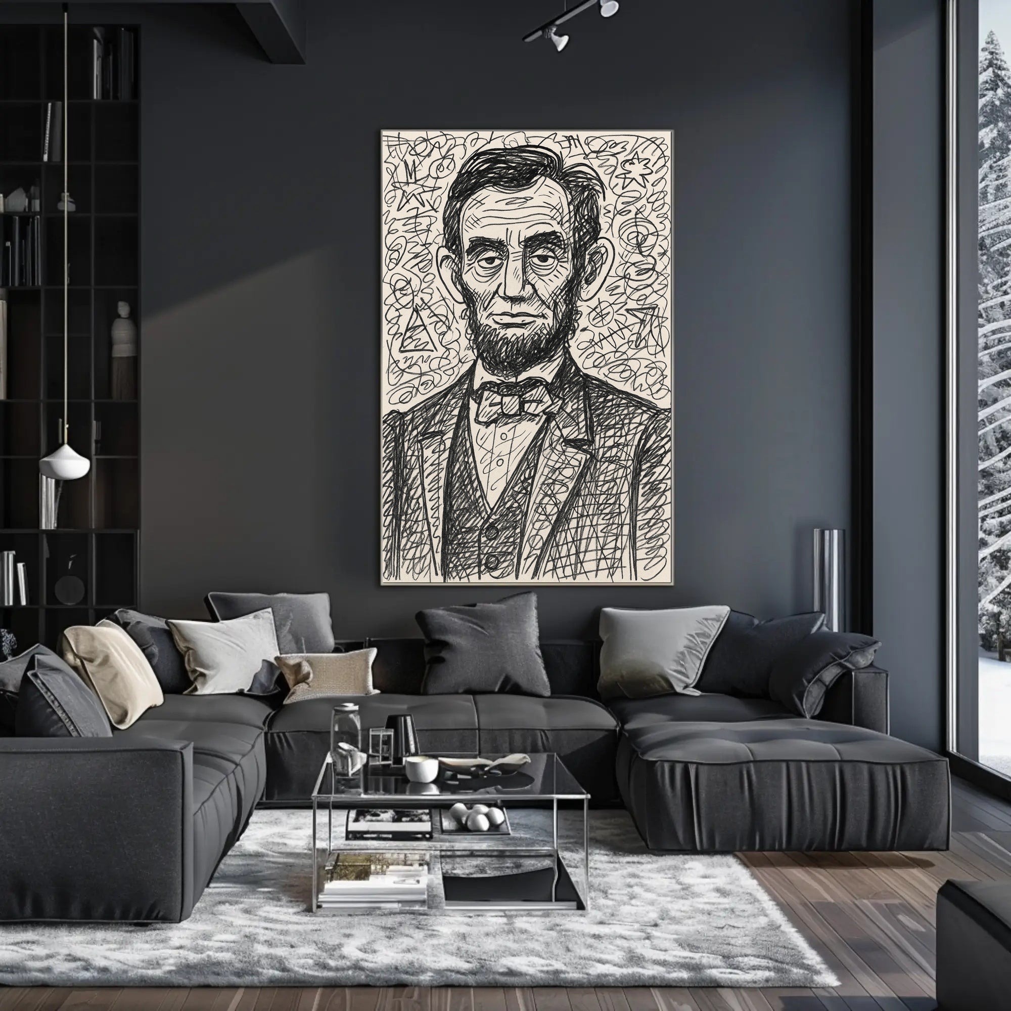 Artistic Portrait of a Historical Figure Poster PosterGoat