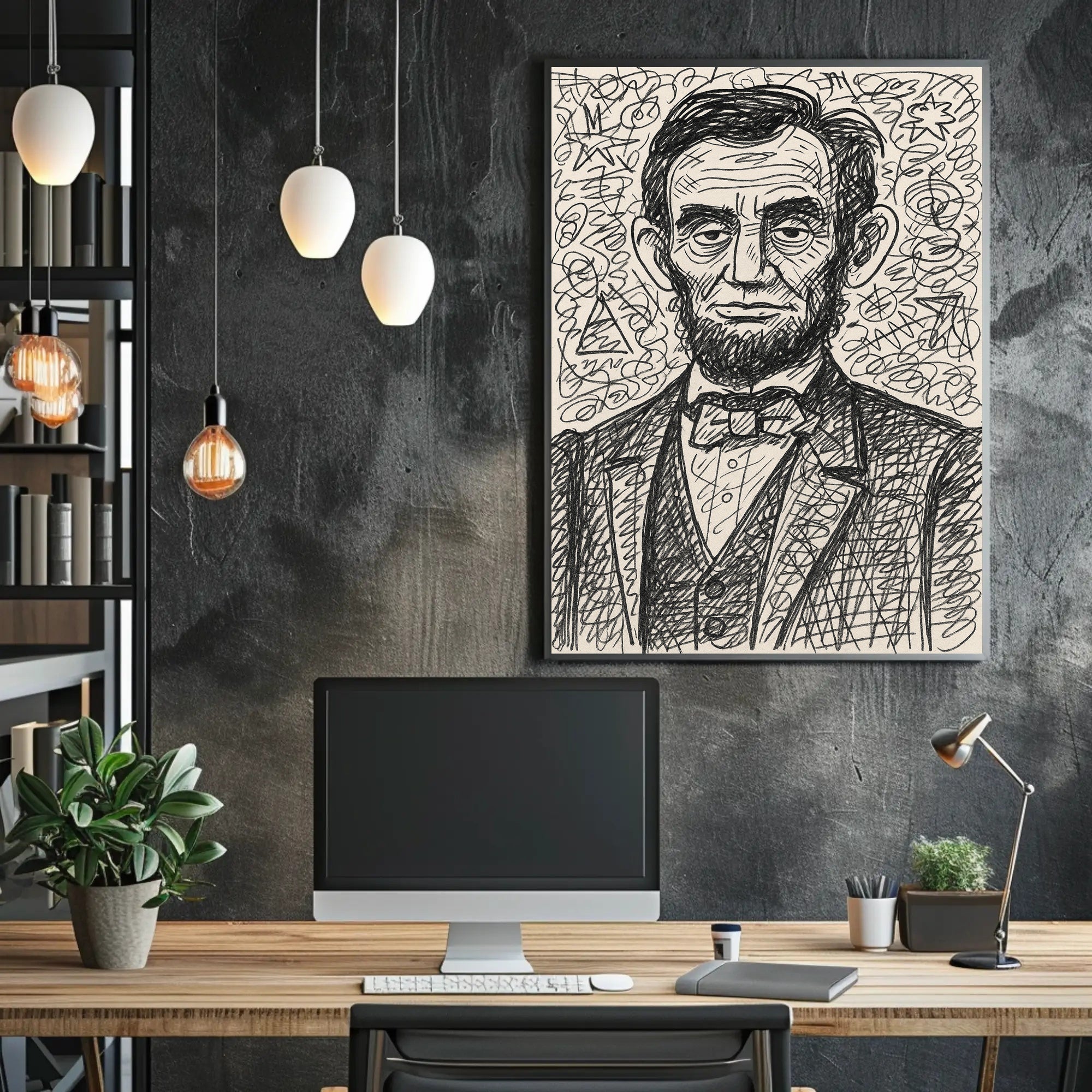Artistic Portrait of a Historical Figure Poster PosterGoat