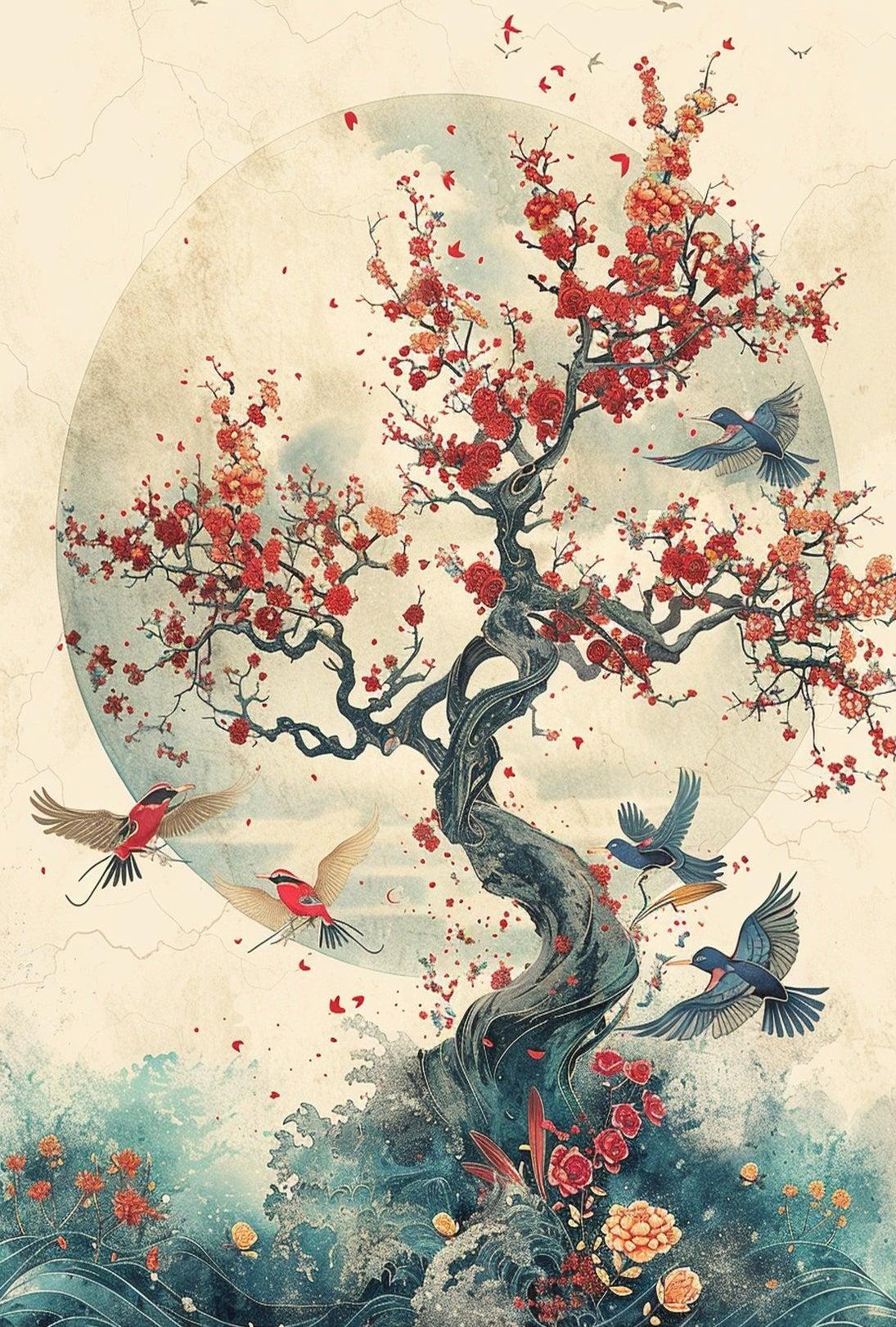 Artistic Tree Harmony with Nature Poster PosterGoat