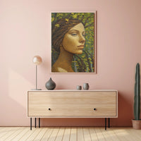 Artistic Woman-Nature Harmony Abstract, Artistic, or Pop Culture Poster PosterGoat