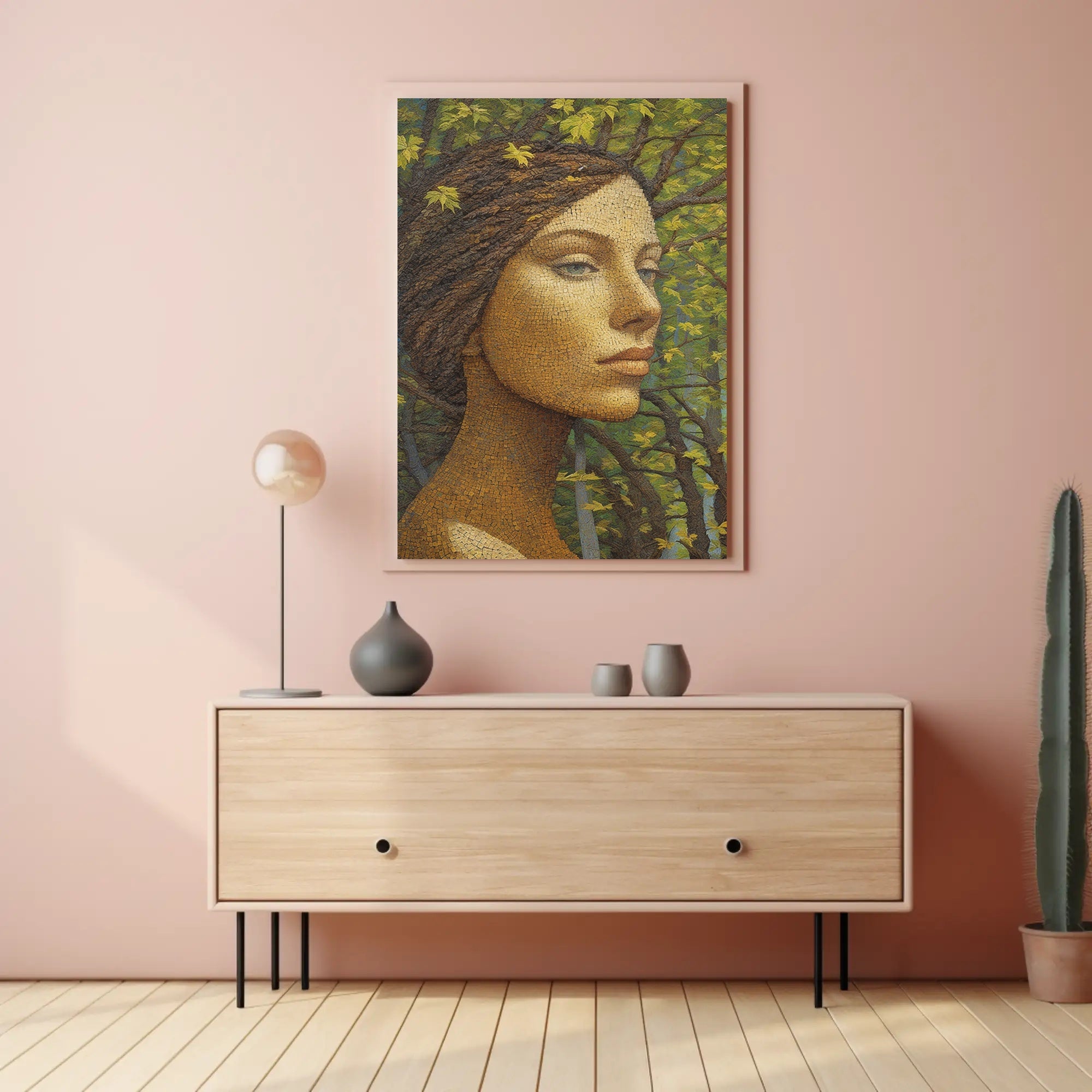 Artistic Woman-Nature Harmony Abstract, Artistic, or Pop Culture Poster PosterGoat