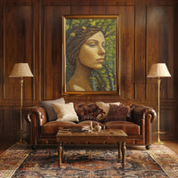 Artistic Woman-Nature Harmony Abstract, Artistic, or Pop Culture Poster PosterGoat