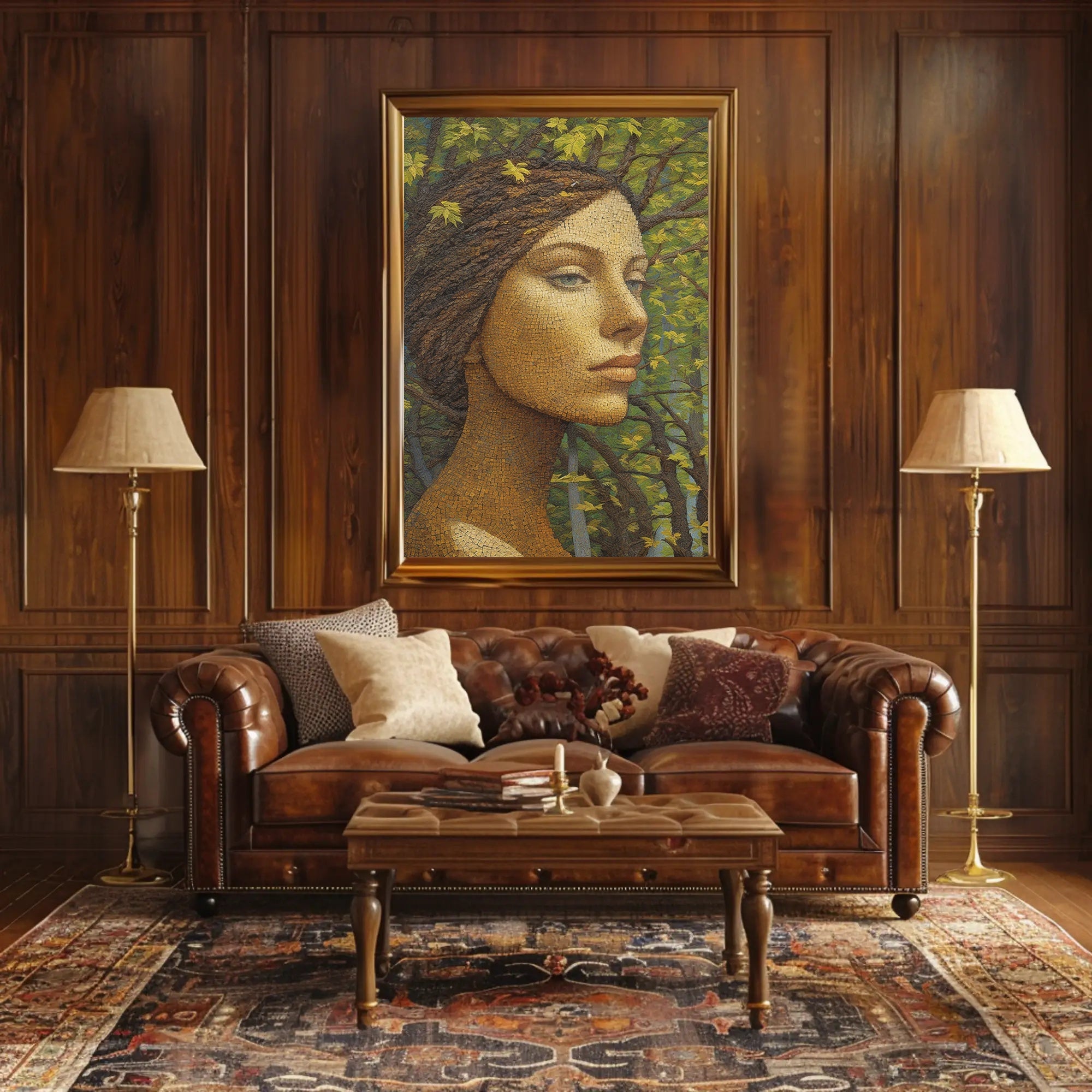 Artistic Woman-Nature Harmony Abstract, Artistic, or Pop Culture Poster PosterGoat