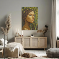 Artistic Woman-Nature Harmony Abstract, Artistic, or Pop Culture Poster PosterGoat