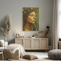 Artistic Woman-Nature Harmony Abstract, Artistic, or Pop Culture Poster PosterGoat