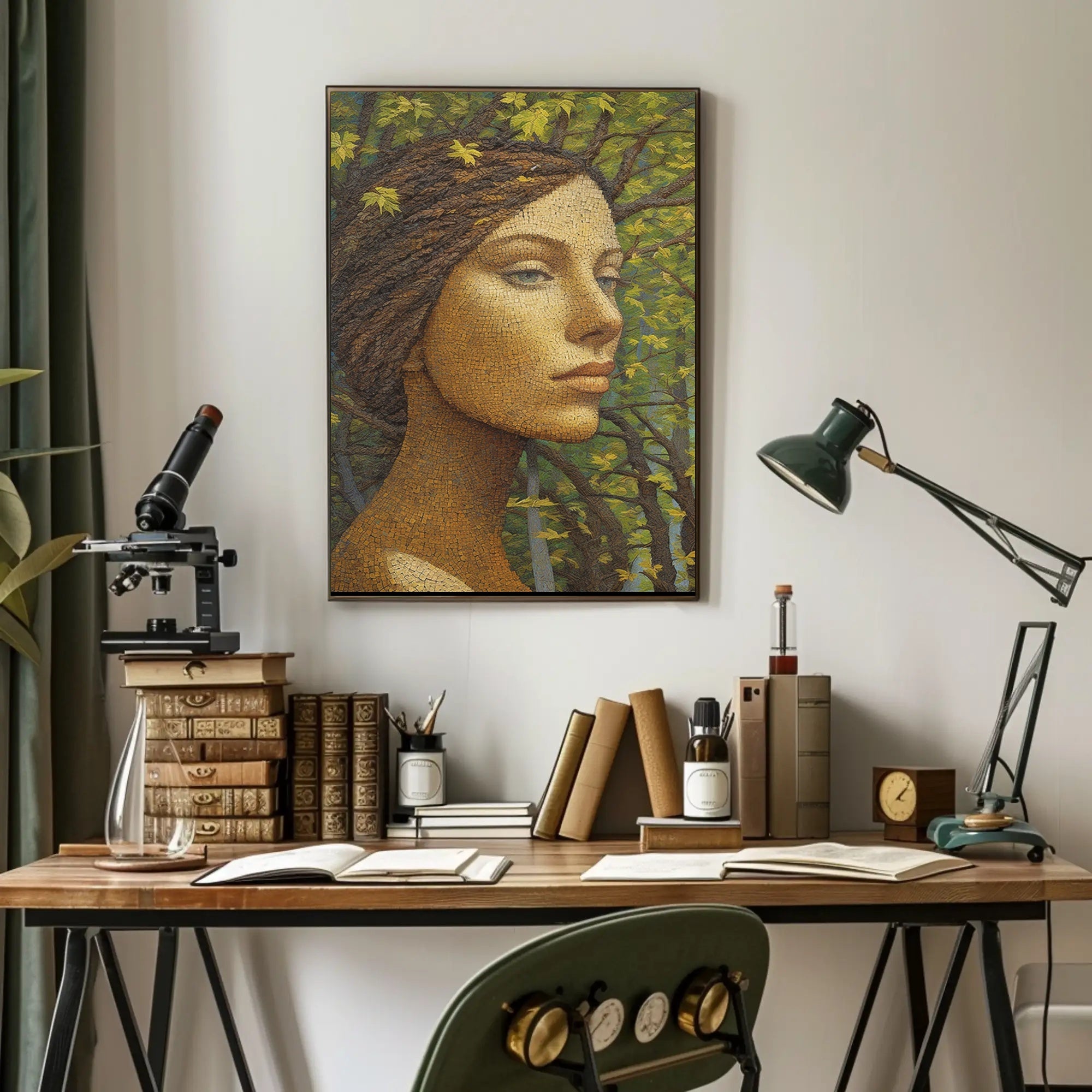 Artistic Woman-Nature Harmony Abstract, Artistic, or Pop Culture Poster PosterGoat
