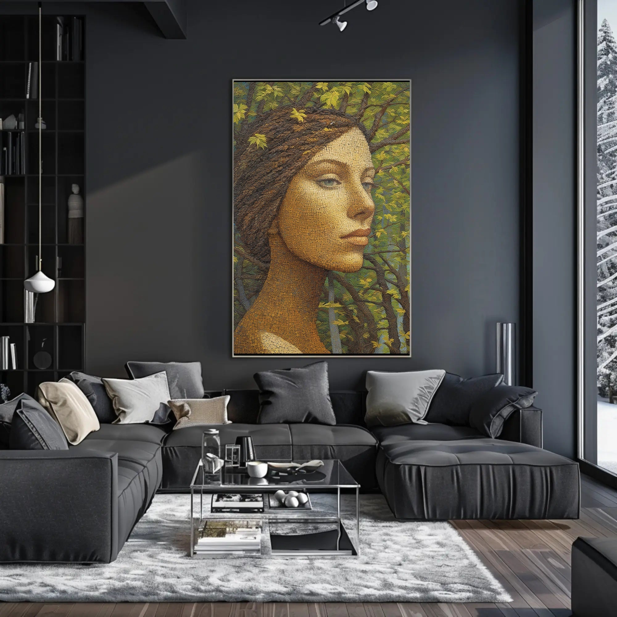Artistic Woman-Nature Harmony Abstract, Artistic, or Pop Culture Poster PosterGoat