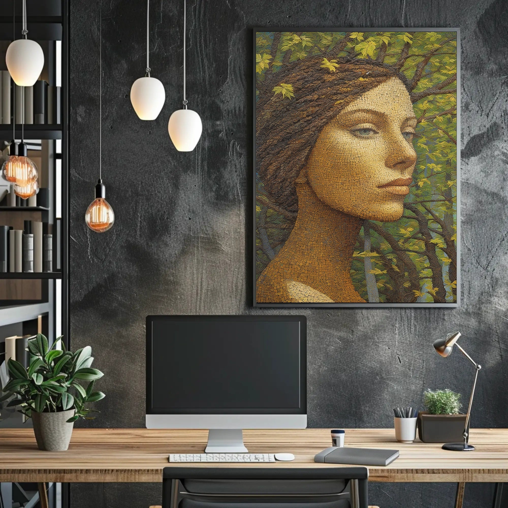 Artistic Woman-Nature Harmony Abstract, Artistic, or Pop Culture Poster PosterGoat