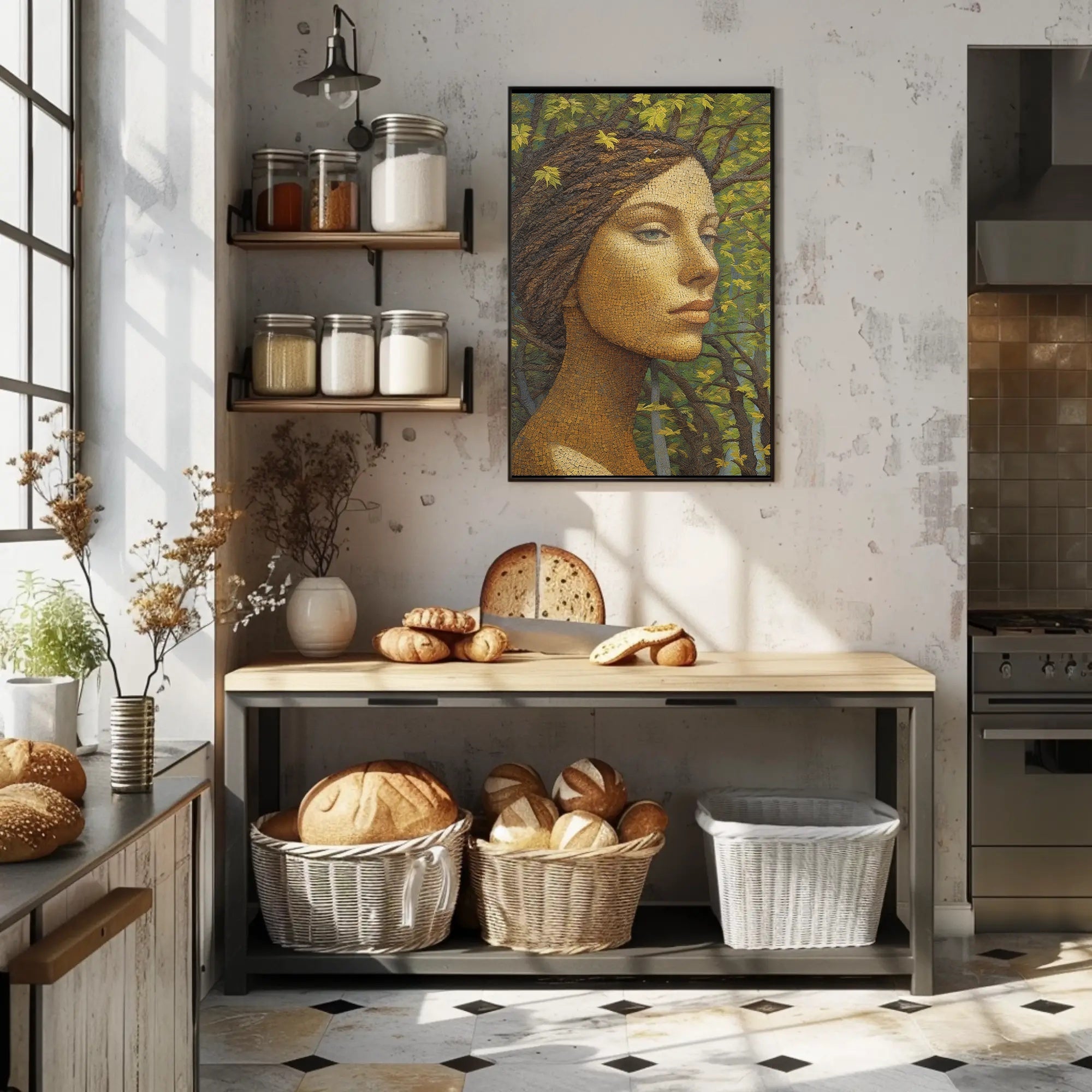 Artistic Woman-Nature Harmony Abstract, Artistic, or Pop Culture Poster PosterGoat