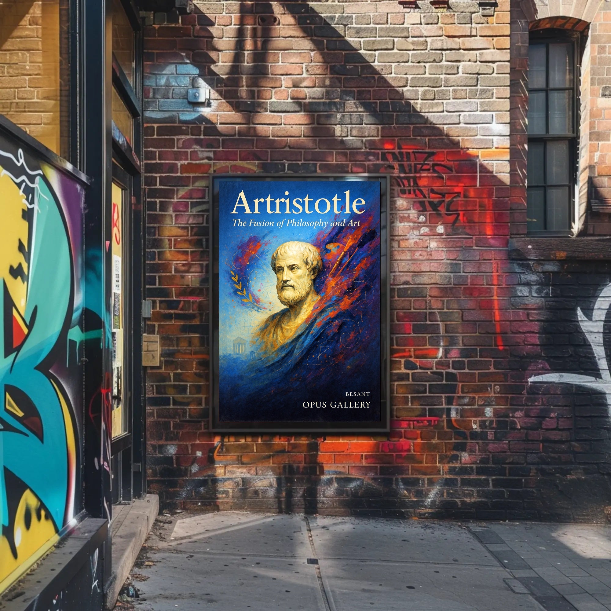 Artristotle The Fusion of Philosophy and Art Poster PosterGoat
