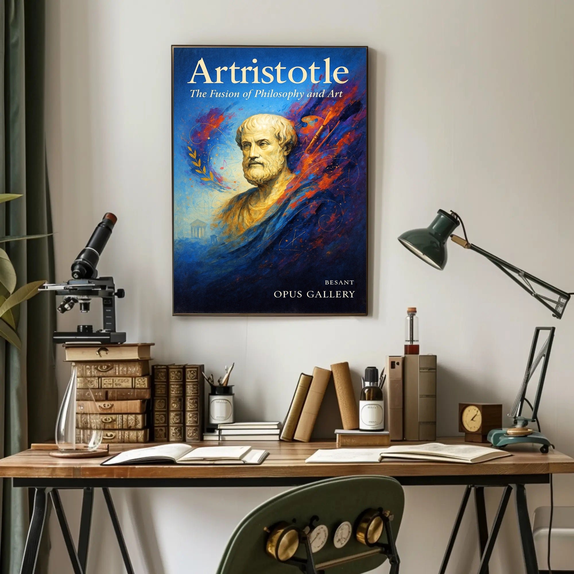 Artristotle The Fusion of Philosophy and Art Poster PosterGoat