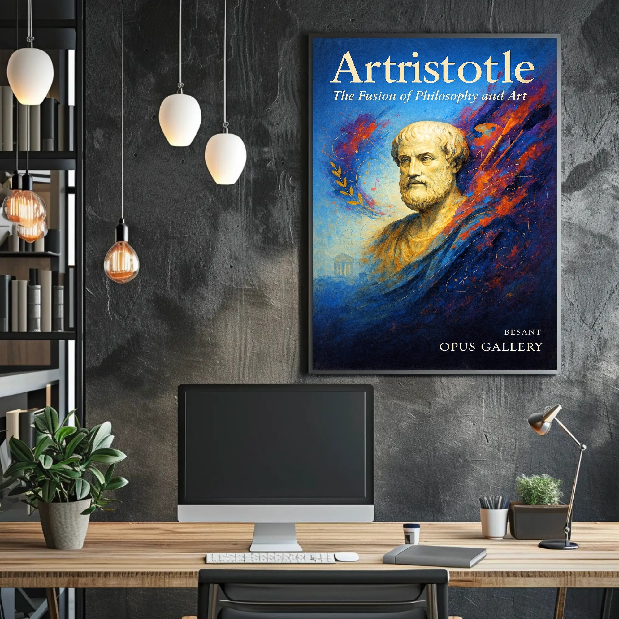 Artristotle The Fusion of Philosophy and Art Poster PosterGoat