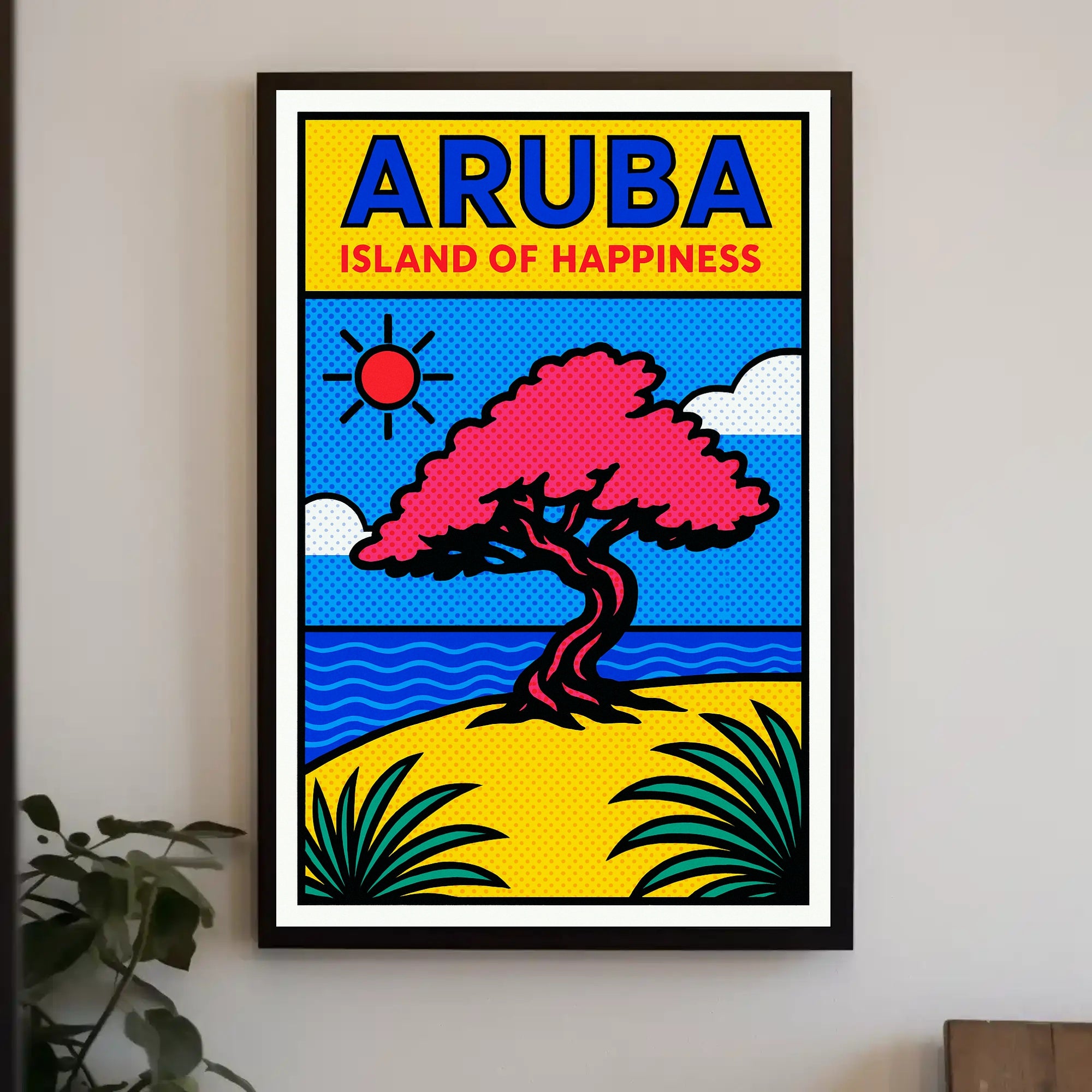Aruba Island of Happiness Poster PosterGoat