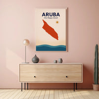 Aruba One Happy Island Poster PosterGoat