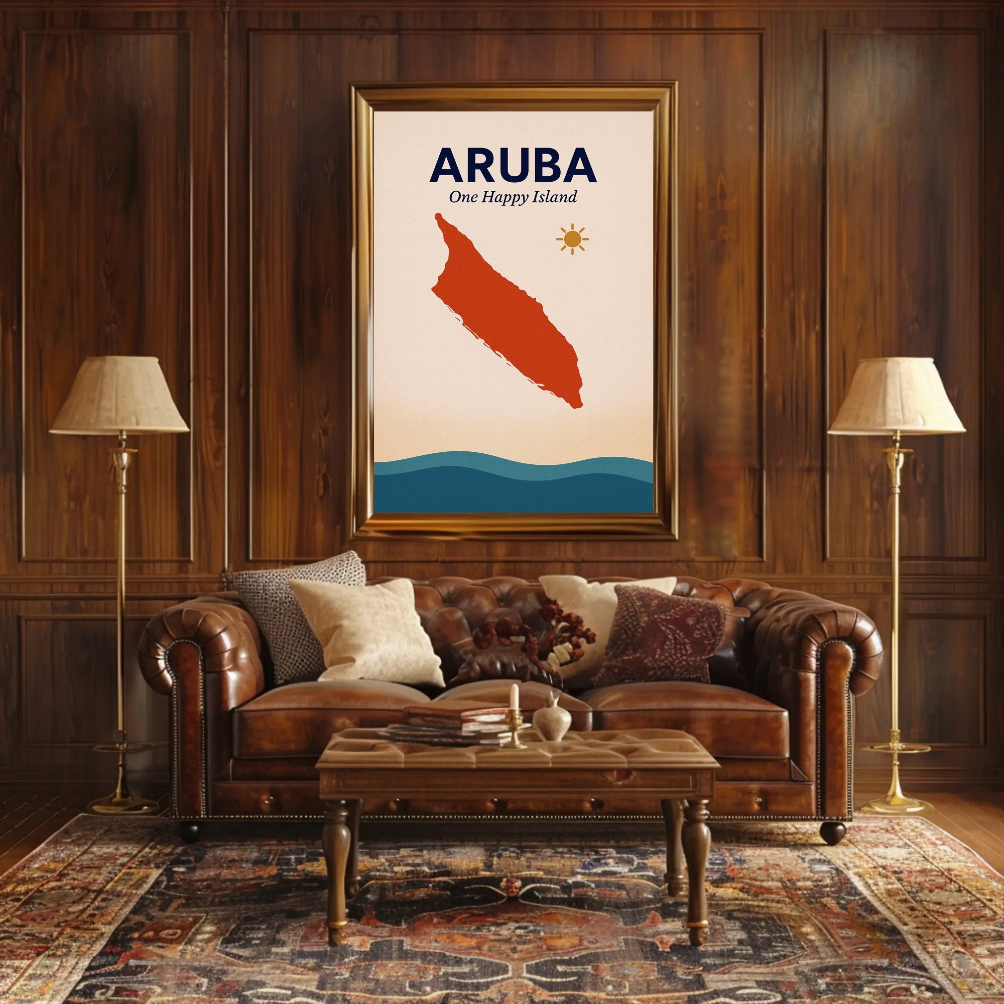 Aruba One Happy Island Poster PosterGoat