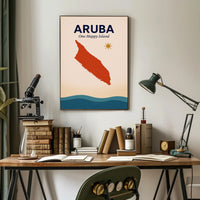 Aruba One Happy Island Poster PosterGoat