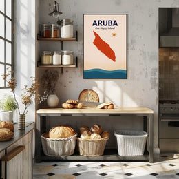 Aruba One Happy Island Poster PosterGoat