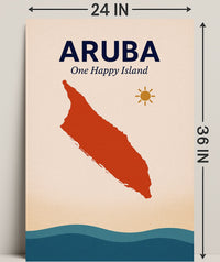 Aruba One Happy Island Poster PosterGoat